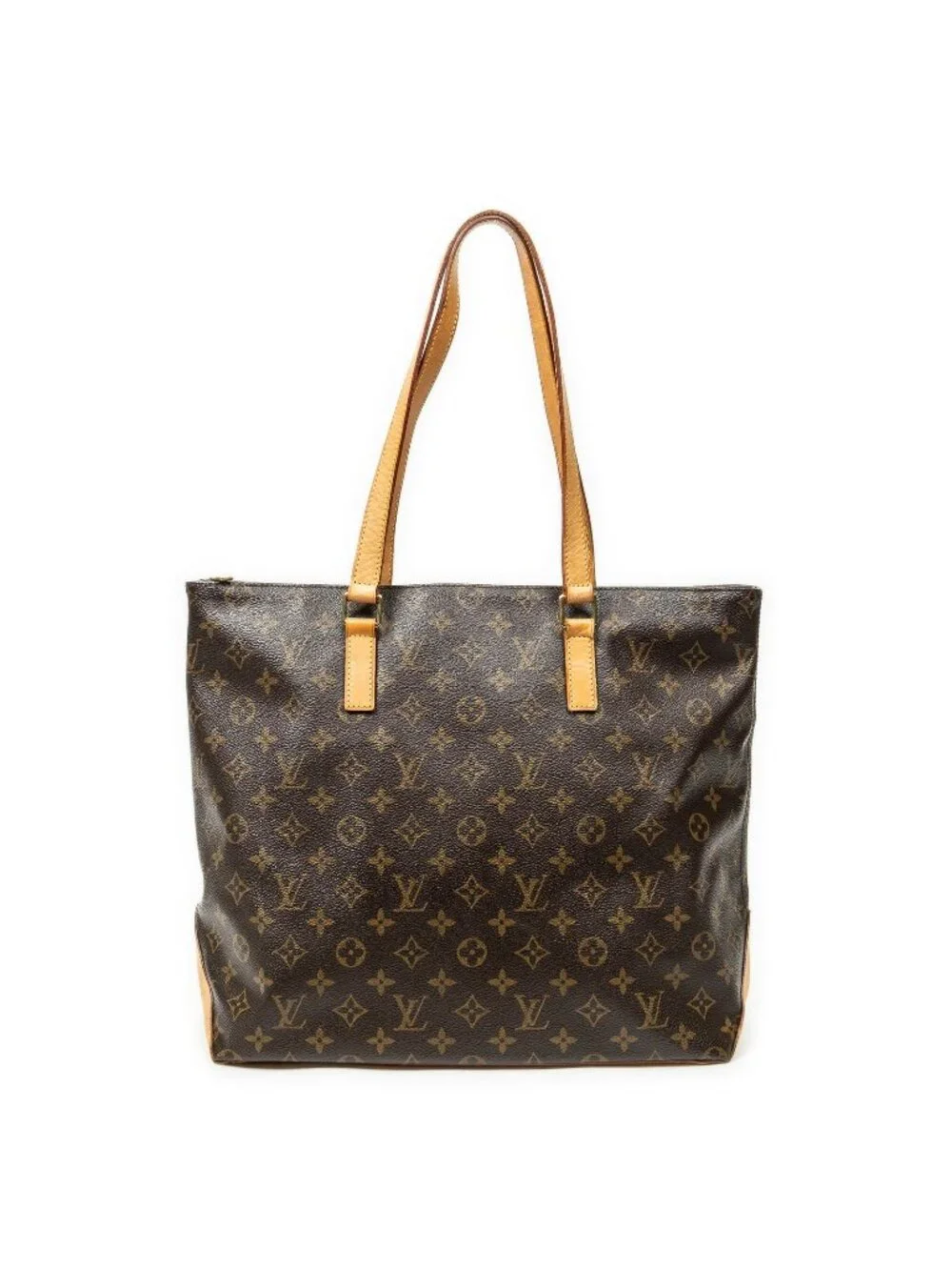 Louis Vuitton Cabas Mezzo Brown Monogram Canvas Tote Bag